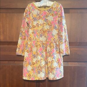 Tea Collection Pink and Yellow Floral Kids Dress